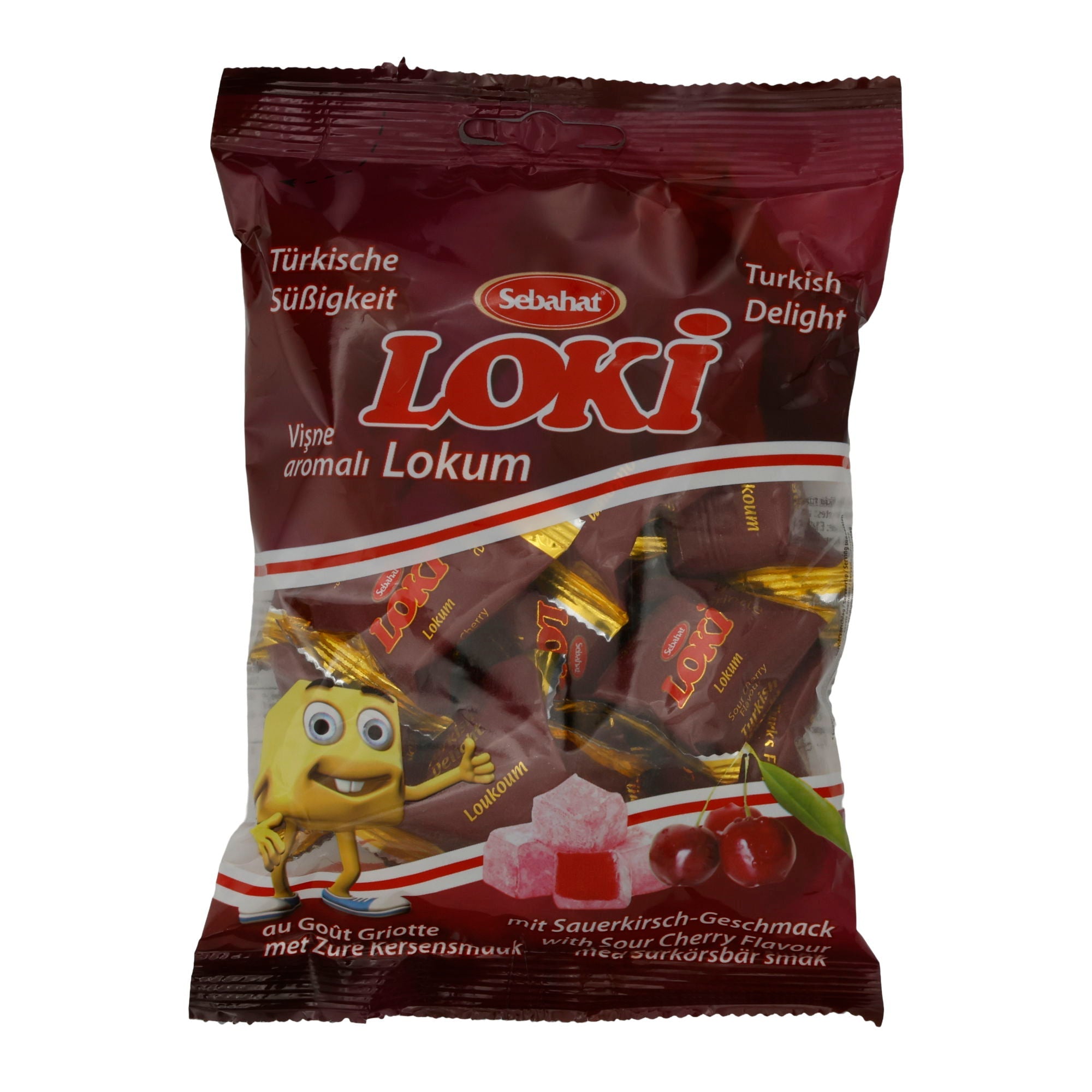 Lokum Sebahat Loki Visne Aromali | Süßigkeit | Turkish Delight mit Sauerkirsch-Geschmack | 200 g SEBAHAT